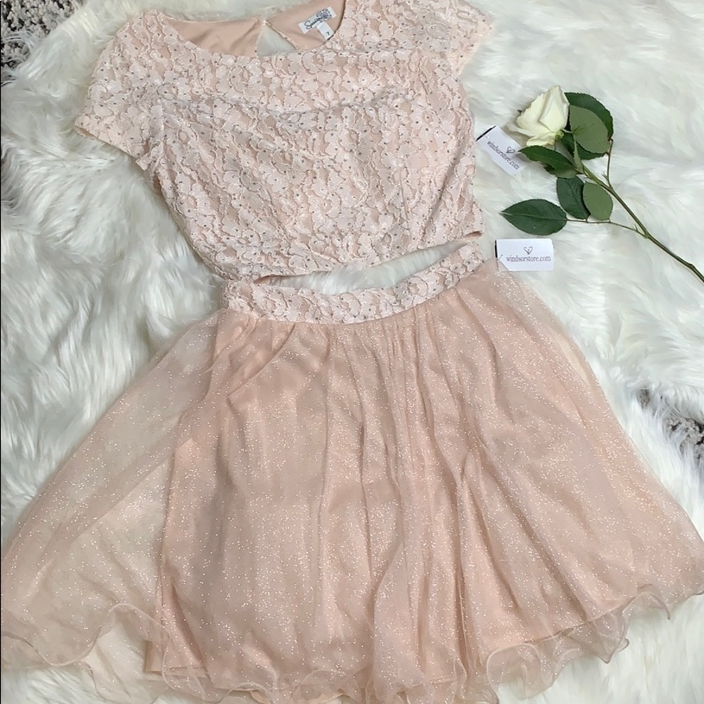 Two Piece Open Back Dress